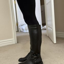 Boots- Black Faux Leather Boots  Size 7.5