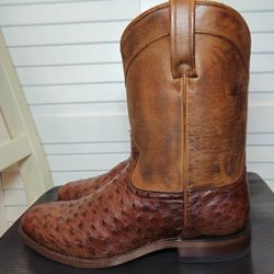 Cody James Black 1978 Carmen Full-Quill Ostrich Roper Boots Round Toe Size 10 D