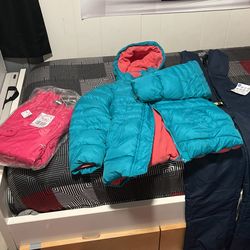 WINTER WEAR, 1 Puffer Coat And 2 Pairs Of Snow Pants