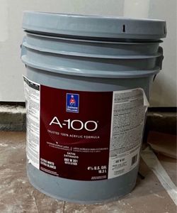 Exterior Paint. Evergreen Fog color. Satin. New 5 gallons