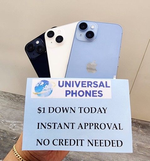 Apple IPhone 14 Plus 128gb Unlocked, FREE Smartwach/ Headphones. Pay $1 Today Rest in payments. NO CREDIT NEEDED FINANCING
