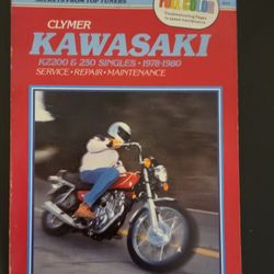 VINTAGE CLYMER M448 KZ200 & 250 SINGLES 78'-80' SERVICE MANUAL KAWASAKI