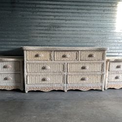 Wicker nightstand pier sale one