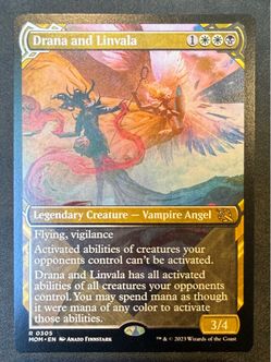 MTG Drana and Linvala 0305 Showcase Foil NM March of the Machine MOM Magic