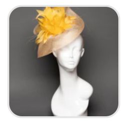 Kentucky Derby Yellow And Tan Fascinating Hat