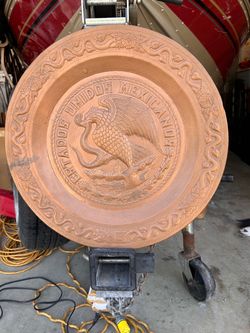 Mexican Mid Century  Hammered Solid Copper Wall Plate