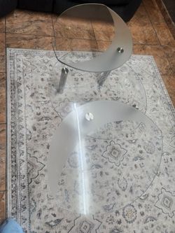 Multi-Tier Round Glass Coffee Table