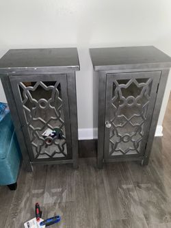 Ashley Madison Matching Side Tables with Glass Doors