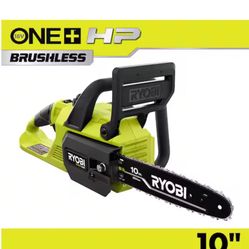 RYOBI ONE+ HP 18V Brushless 10 in. Battery Chainsaw (Tool Only) @ry-286