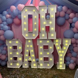 Letters For Gender Reveal Or Baby Shower 