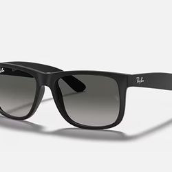 Ray-Ban Justin Classic Grey Gradient Rectangular Men’s Sunglasses
