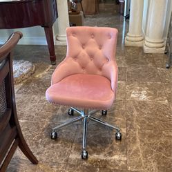 Pink Rolling Chair 