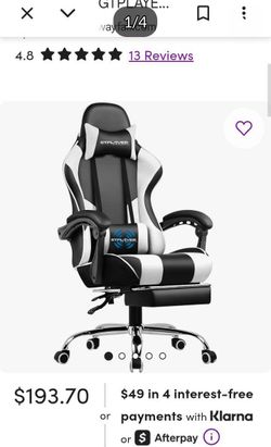 GTPLAYER Racing Gaming Chair with Footrest office chair computer chair ergonomic chair gaming chair gamer chair New 🆕