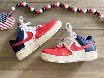 Nike Air Force 1 Independence Day Red White Blue; Youth 6, Women’s 7.5