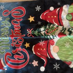 NWOT Two Sides Christmas Yard Nnome Flag