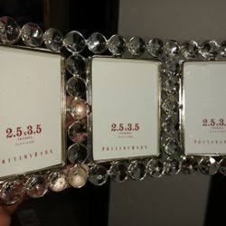 $10. Jewel Framed 3 Photo Desk Frame