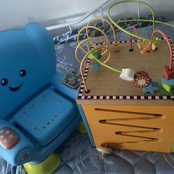 Talking Chair And Busy Block $10