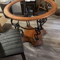 Glass Table W 3 Chairs 