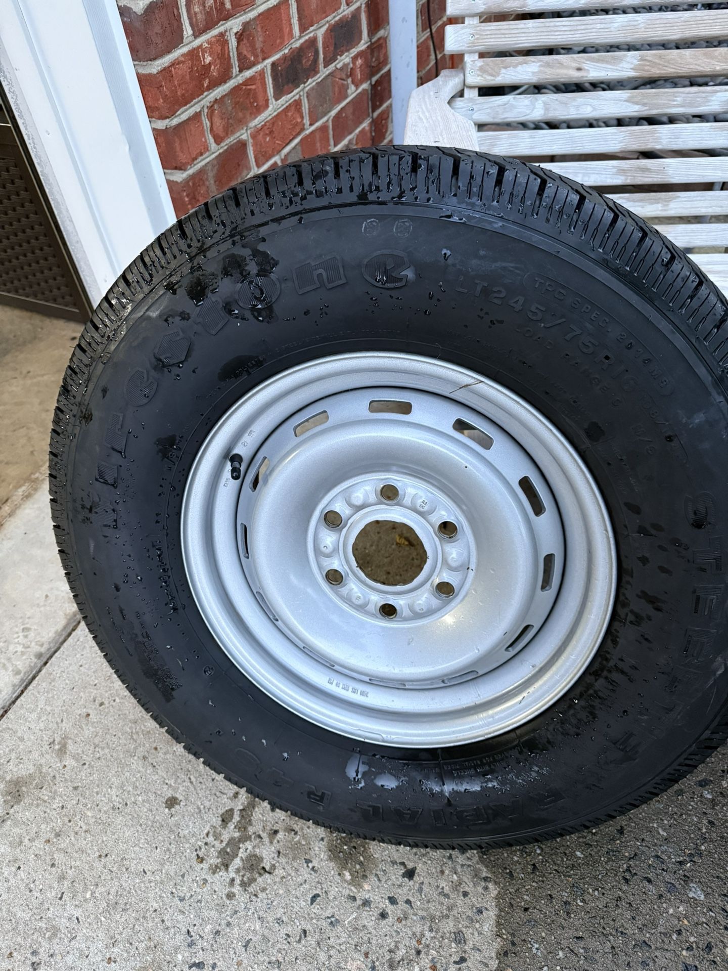 Firestone Steeltex Radial Tire LT 245 / 75 R16 Mounted
