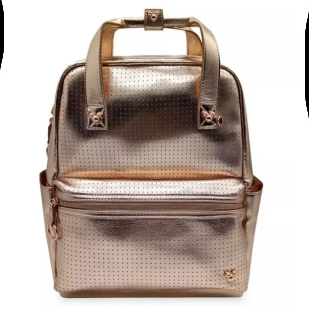 Rose Gold Pink Mickey Icon Flair Disney Backpack Bag