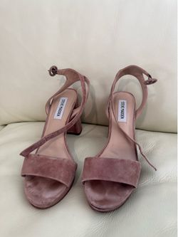 Steve Madden Blush Suede Block Heels