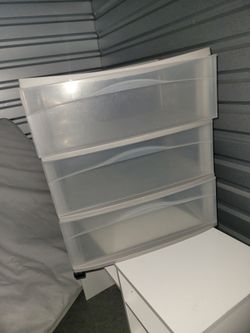 Grey Three Drawer Organizer - Plastic