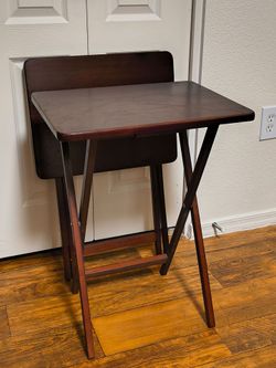 Alex 14.57 In Walnut 2-Pc Snack/End Table Set