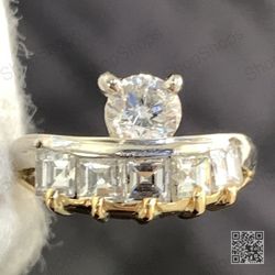 Preloved k18/pt900 diamond ring 1.537ct 5.9g