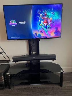 4K 50" Insignia Smart Fire TV + Black Glass TV Stand