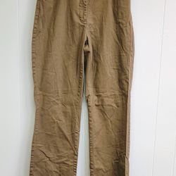 10 Stretchy 2 Pocket Light  Brown Coldwater Creek Womens Pants Marbled Button