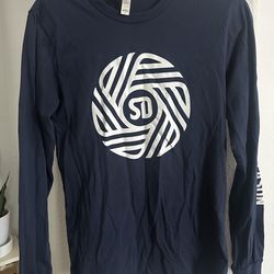 Bella Canvas Navy Official Jersey Partner of San Diego FC long sleeve