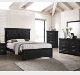4- Pc Bedroom set Dresser,Mirror  Nightstand (1) Queen size bed frame  Not including Mattress and Box Sp