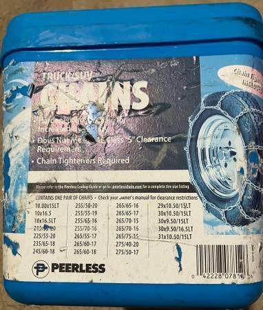 Peerless Truck Suv Tire Chains (2) $20.00 each*New