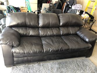 Brown sofa / leather couch