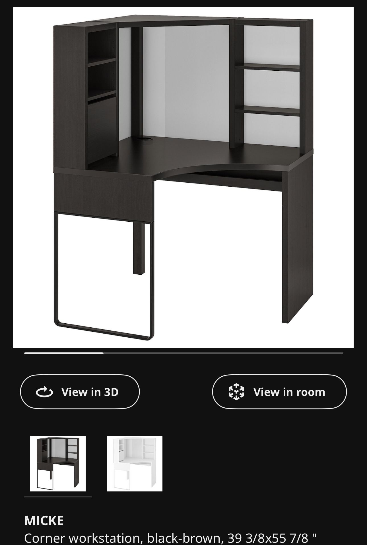IKEA Micke Corner Desk / Workstation