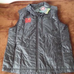 L.L. Bean Vest Mens L Full Zip Primaloft Black Packaway NWT (business patch)