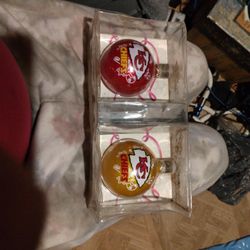 NFL Glass Ornaments Chiefs