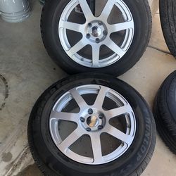 225/65R17 on 17x7.5 ET45, 5x114.3(4.5), light weight alloy wheels