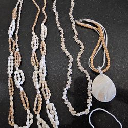 Shell necklaces and bracelet