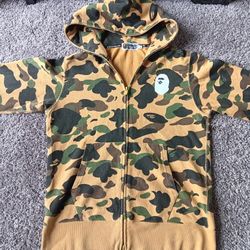 A Bathing Ape (BAPE) BAPE 1st. Camo Full Zip  Cotton All Over Print Hoodie 