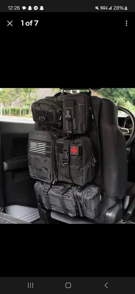 MAIKER Tactical Car Seat Back Organizer, Upgrade Tactical Vehicle Panel Organ...
