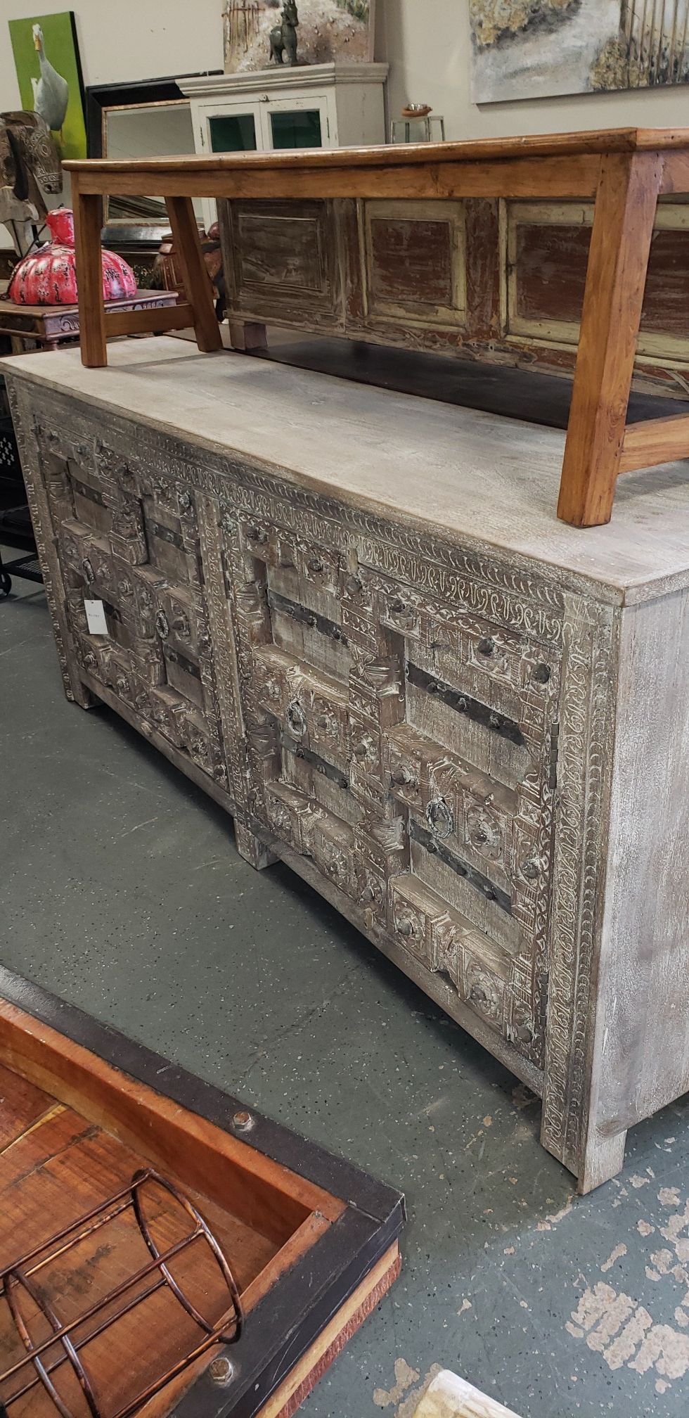 Old door sideboard cabinet from India
