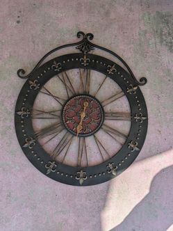 Large Decorative Metal Wall Clock