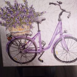 Basket Of Lavender On Bike