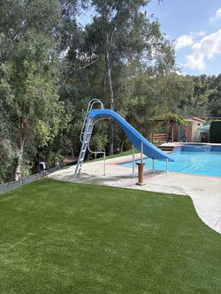 Synthetic Grass installation for Poolside