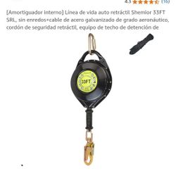 Shemior Self Retracting Lifeline 33' SRL No Tangle Aviation Grade Cable Open Box