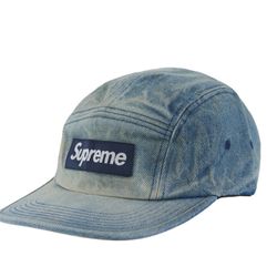 Supreme Washed Chino Twill Camp cap Dirty Indigo