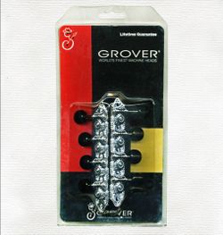 Grover 409FCB Pro Series Mandolin "F" Vintage Chrome Black Tuners