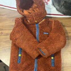 Orange Reversible Patagonia Teddy Coat