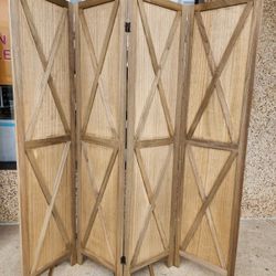 Heavy duty 4 panels wood room dividers (64"W×67"H).